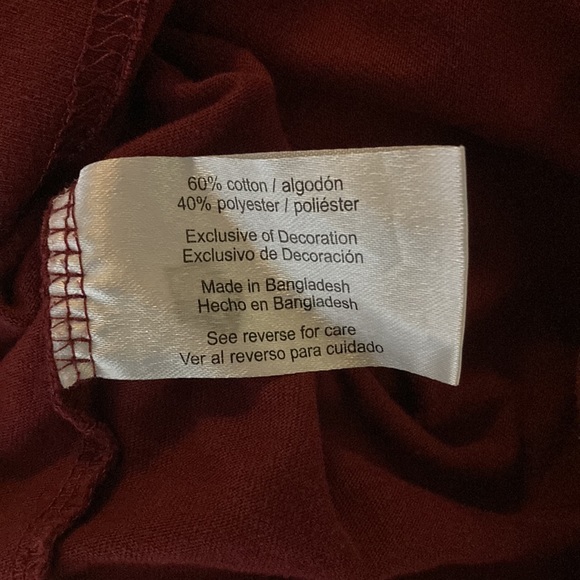 Eddie Bouer mens XXL burgundy tee - Picture 4 of 6